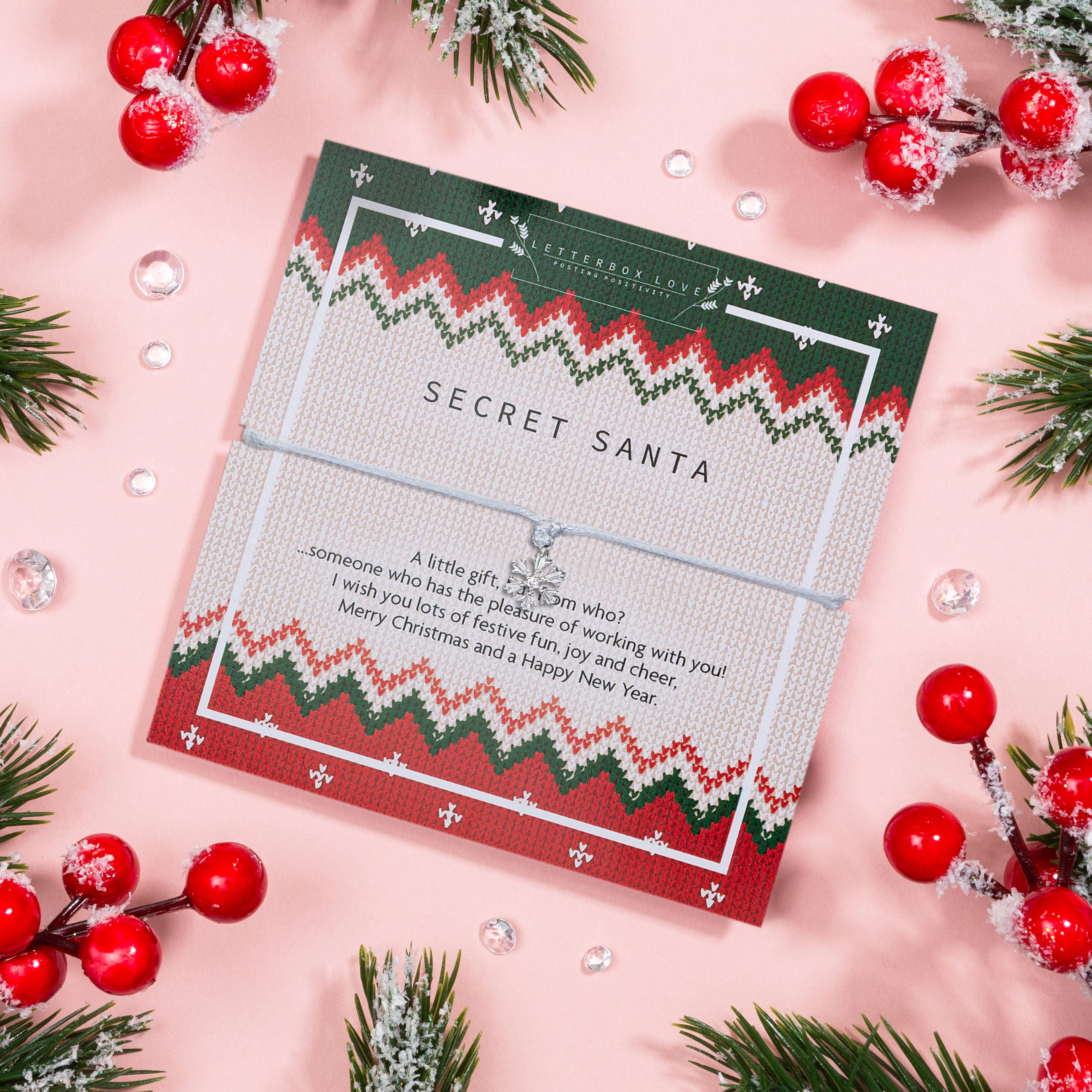 Letterbox Love Bracelets - Vente Bracelets à breloques/pendentifs - Bracelet de vœux de Noël Secret Santa1