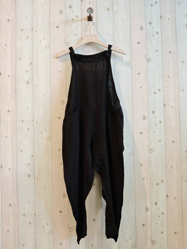 Linen & More - Wholesale Overalls - Women's - REF 668 100% LINEN BIB3