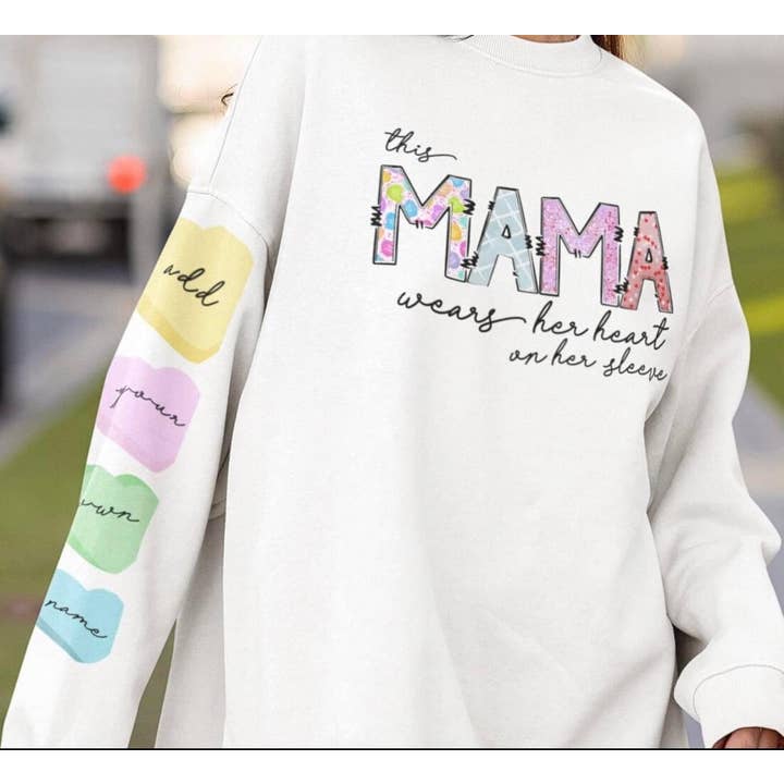 Draag je hart op je mouwen, hoodie met lange mouwen of lange SL voor wholesale door Ink'd Worx by Design