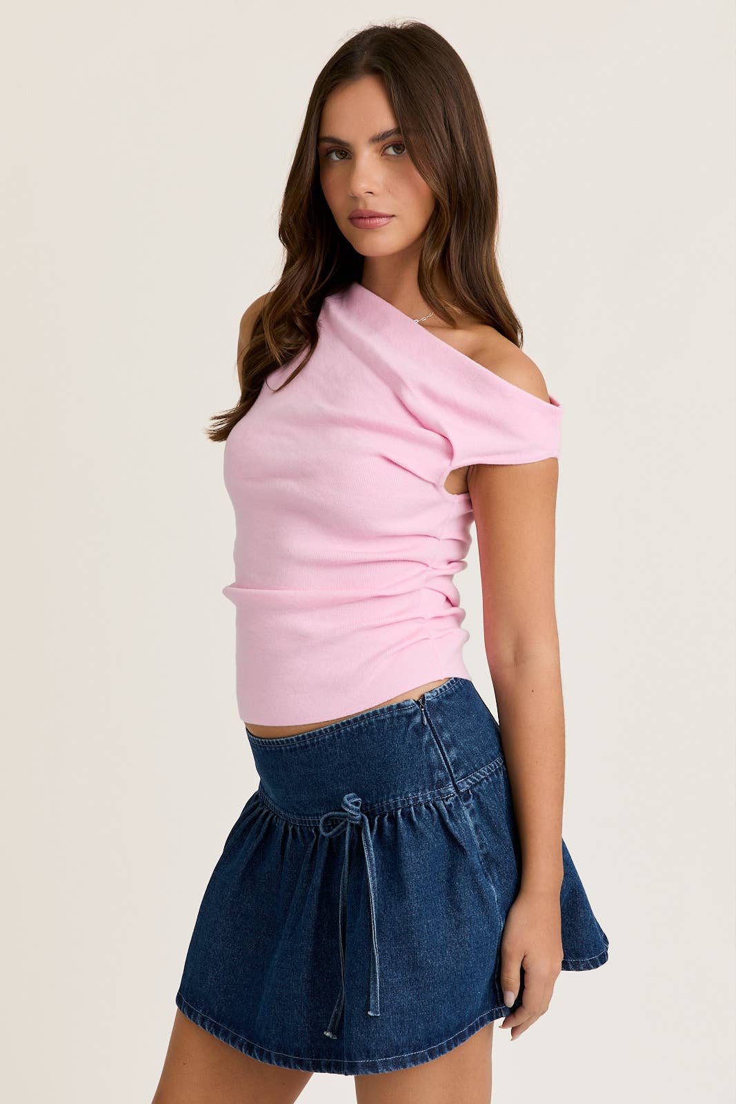 LE LIS - Vente Haut en maille – femme - TOP EN MAILLE À COL ASYMÉTRIQUE49