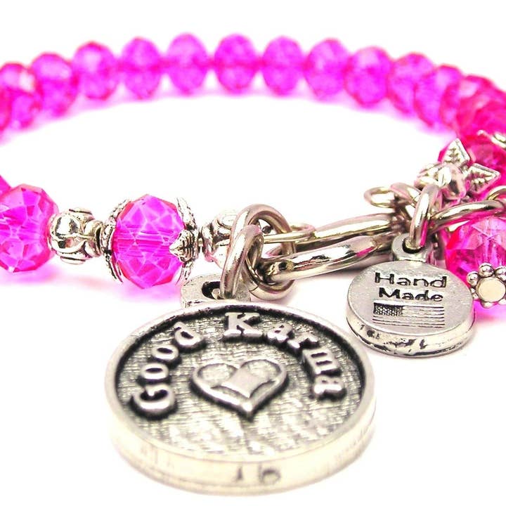 Good Karma Circle Splash of Color Crystal Bracciale per la vendita all'ingrosso da parte di Chubby Chico Charms