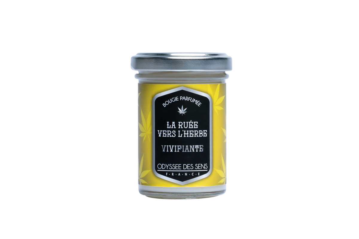 ODYSSÉE DES SENS - Vente Bougie en bocal - Vivifiante/Citron - Bougie 80g0