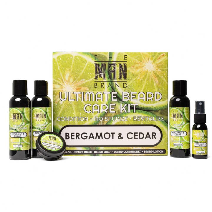 The Man Brand - Wholesale Beard Styling Product - Bergamot and Cedar Ultimate Beard Kit