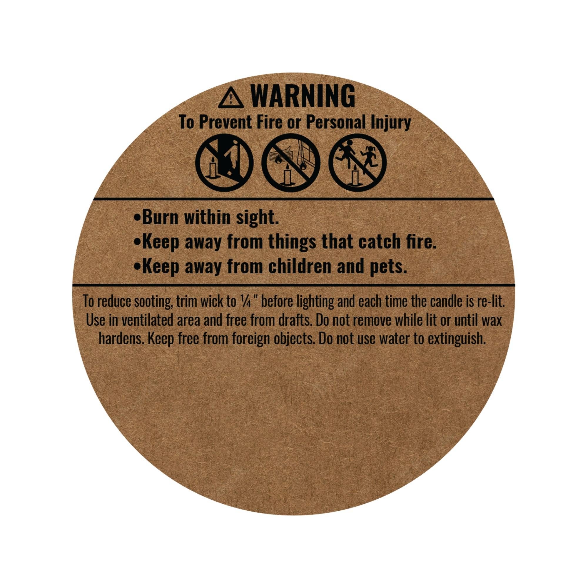 General Wax - Candle Making Supplies - Wholesale Craft Supplies - 100-PK Candle Warning Labels | Candle Making Supplies2