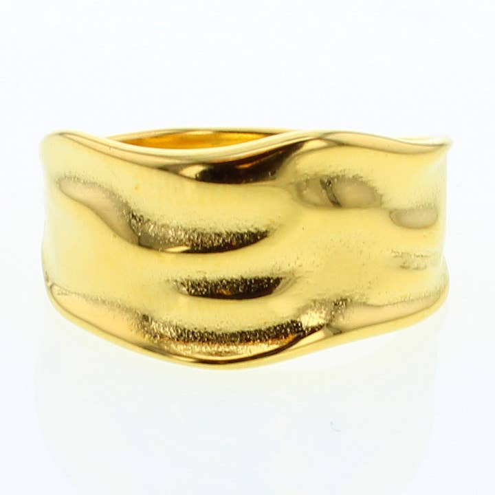 PVD Gold Plating Waterproof Blaze Ring for wholesale on Faire0