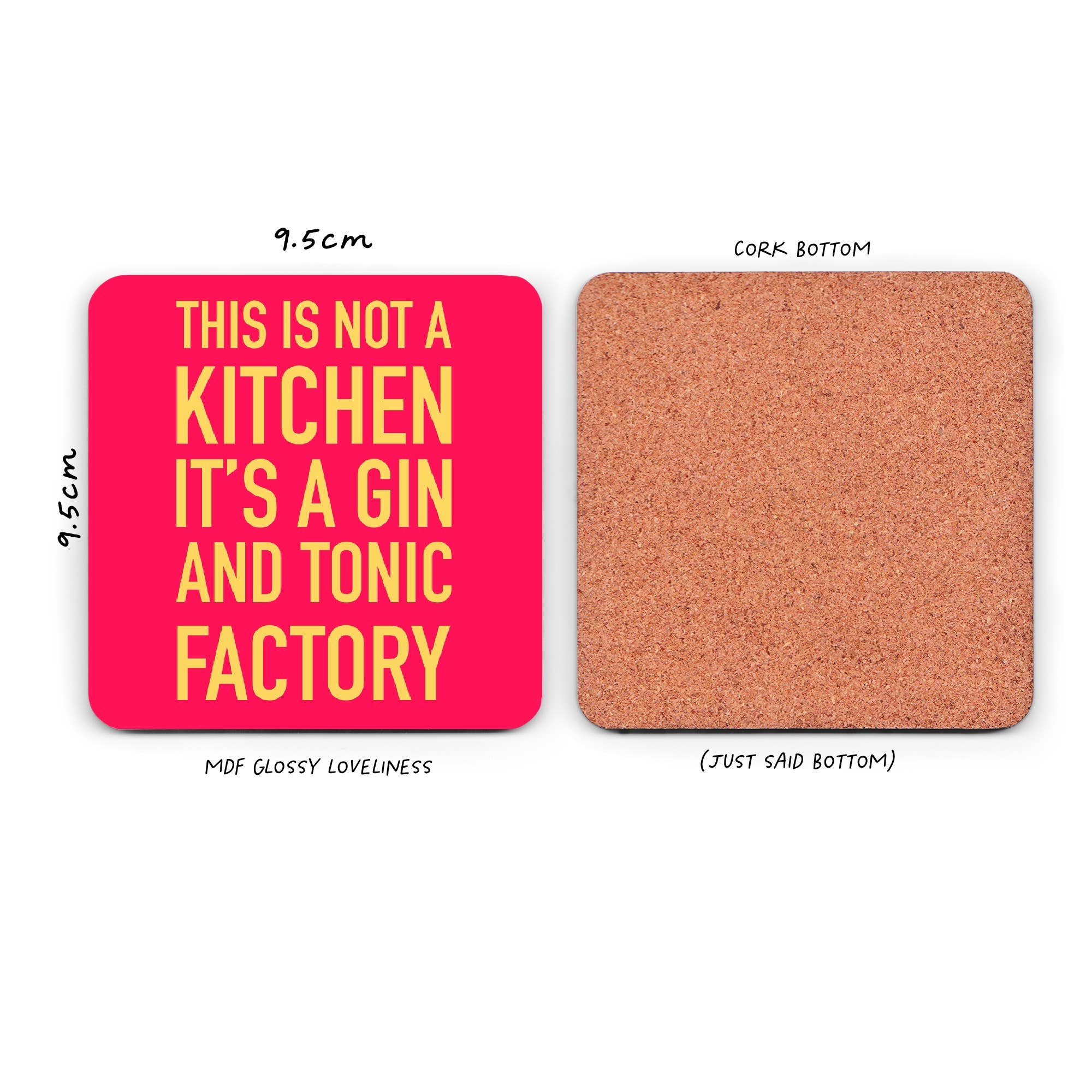 Pickled Prints – wholesale Coasters – Funny Coaster - Gin and Tonic Factory Coaster - Kitchen1