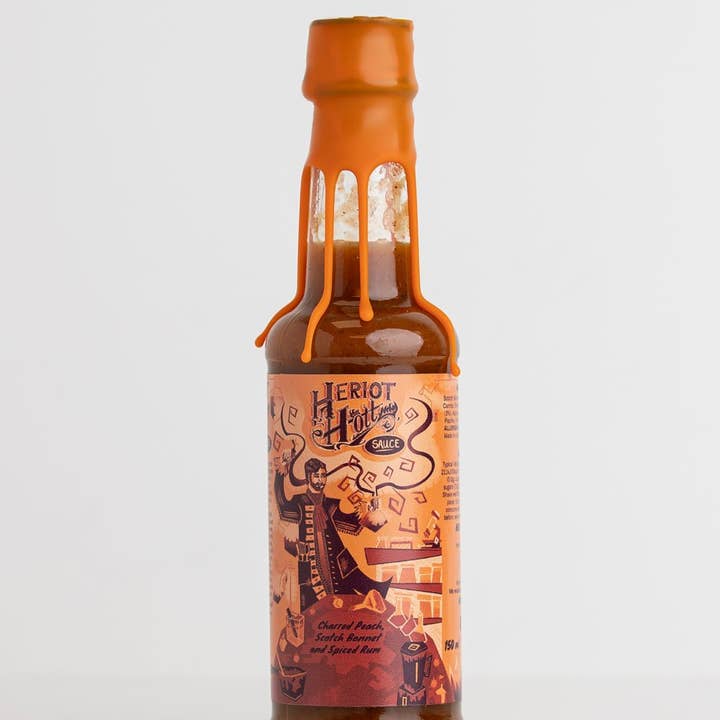 Heriot Hott – wholesale Hot sauce – Charred Peach, Scotch Bonnet and Spiced Rum1