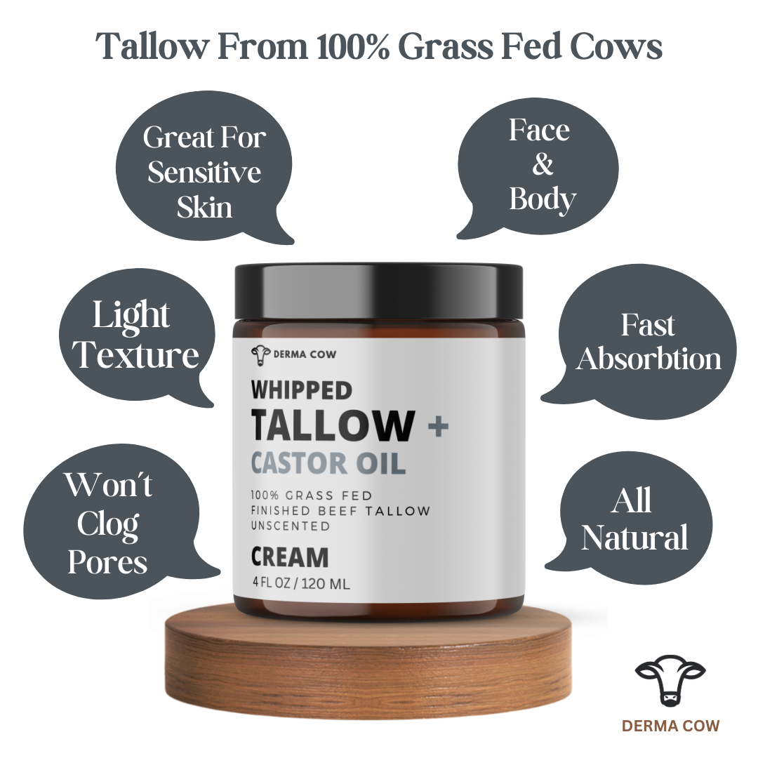 Derma Cow - Wholesale Body Cream/Lotion - Whipped Tallow + Castor Oil, Cream for Face and Body3