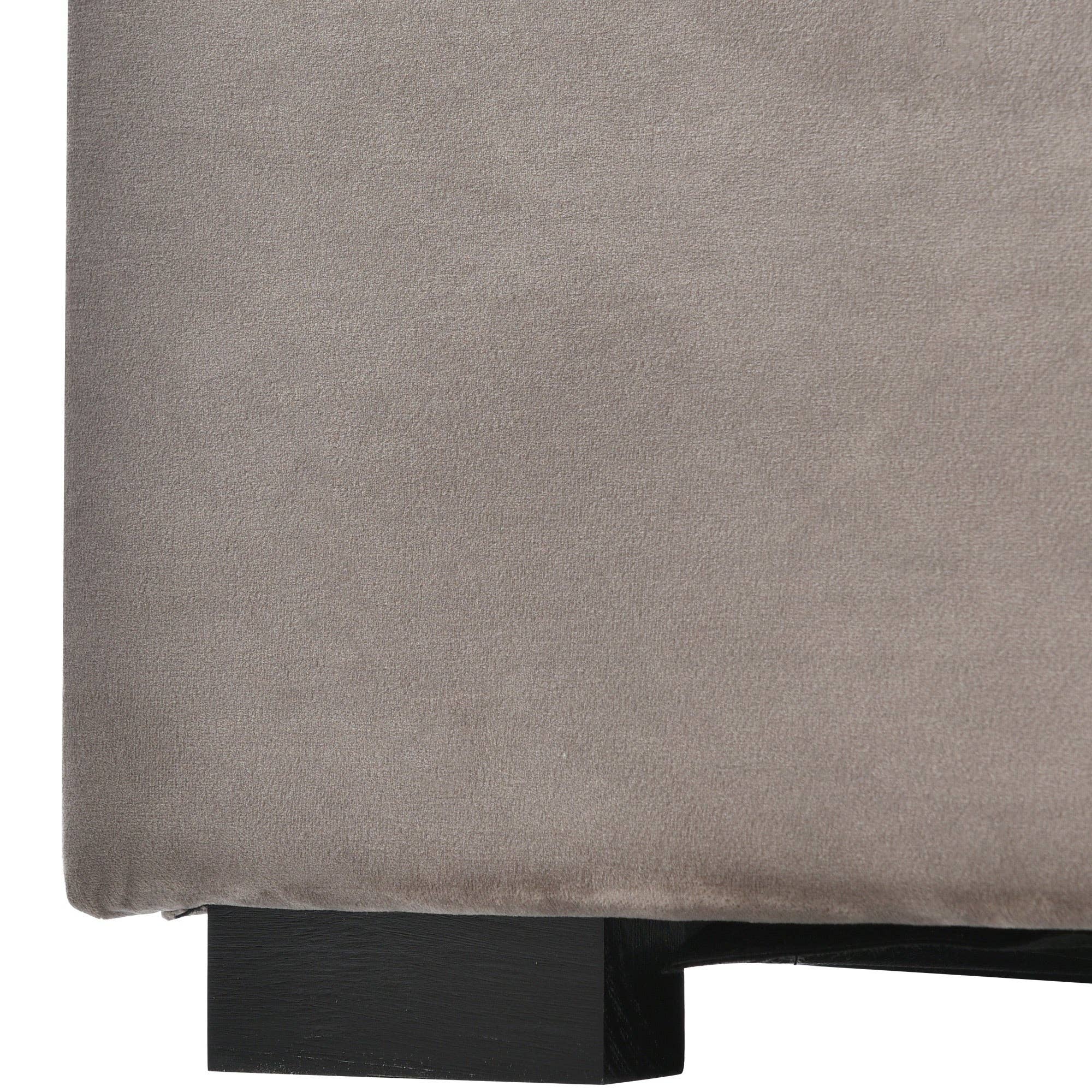 Urban Meuble - Vente Lit - Lit coffre double tête de lit réglable, velours gris avec espace de rangement TEGZA11