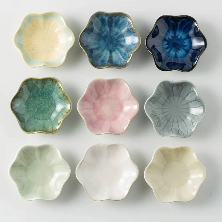 Ceramic Lotus Dipping Dish | Oven & Microwave Safe (14 sku) for wholesale by Otterware