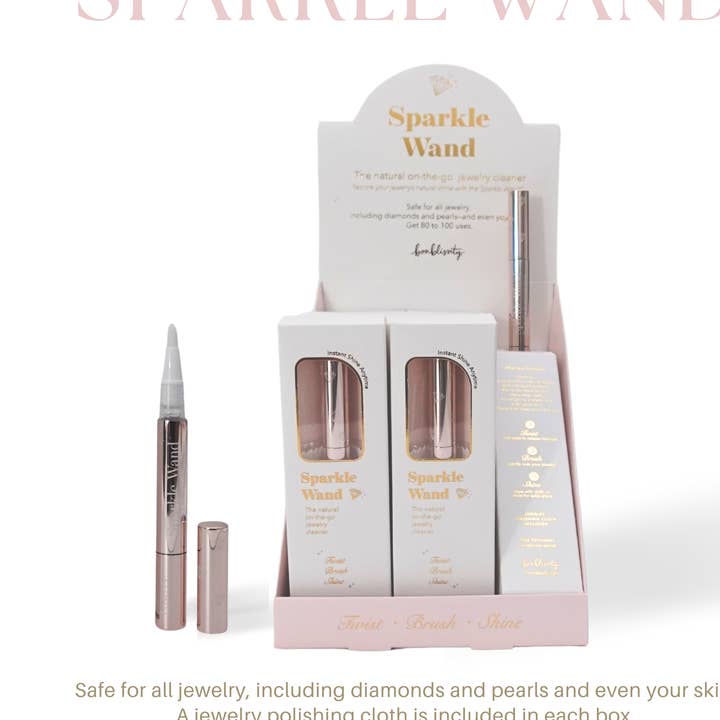 Sparkle Wand Jewelry Cleaner 1 case w/display & tester for wholesale by Bonblissity