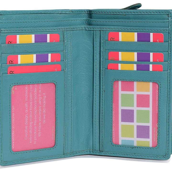 SADDLER - Wholesale Portemonnee - Dames - Middelgrote Leren Portemonnee "Holly" – Handgemaakt door Saddler | RFID Beschermd & in Cadeaudoos37