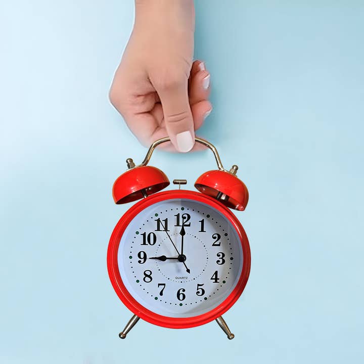Ledsone – Großhandel Wecker – Runde Form Retro Zwillingsglocken Laute Nachttisch Wecker~52217