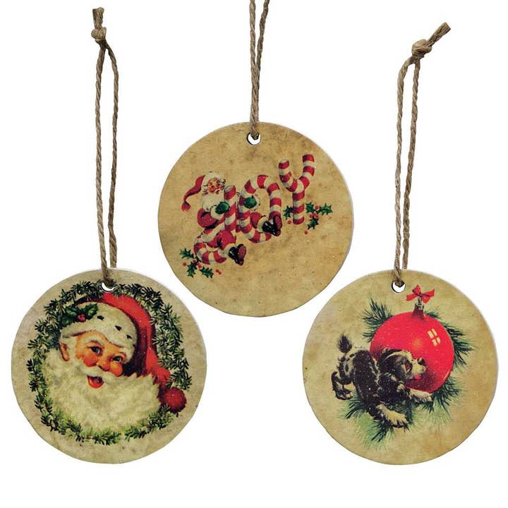 The Hearthside Collection - Wholesale Ornament Set - Vintage Christmas Ornament, 3 Assorted