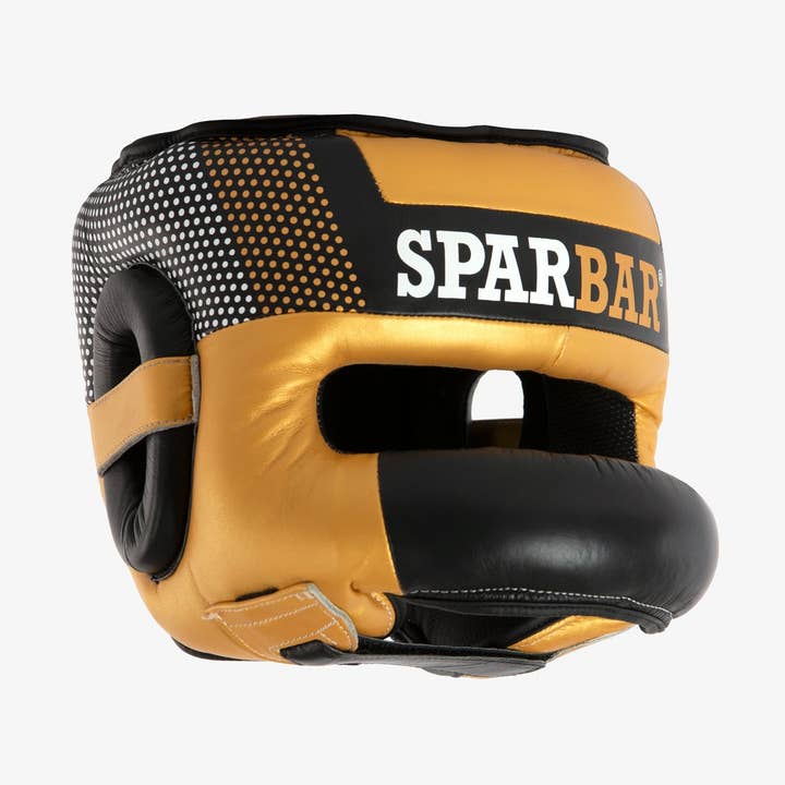 PROTÈGE-TÊTE DE SPARRING SPARBAR® SB1 - NOIR ET OR pour la vente par SPARBAR