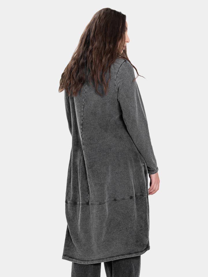 Baci & Amici Fashion - US Continental - Wholesale Dress - Women's - Knit Collar Midi Sweatshirt Dress10