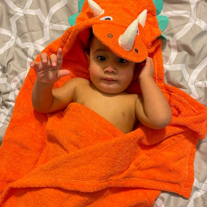 Yikes Twins - Wholesale Hooded Towel - Kids & Baby - Dinosaur hooded towel for toddlers ages 2 to 8 years old11