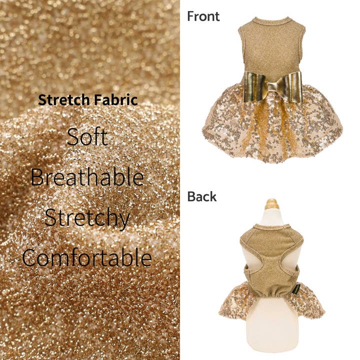 Fitwarm - Wholesale Pet Dress - Dog - Sparkly Sequin Fancy Dress
