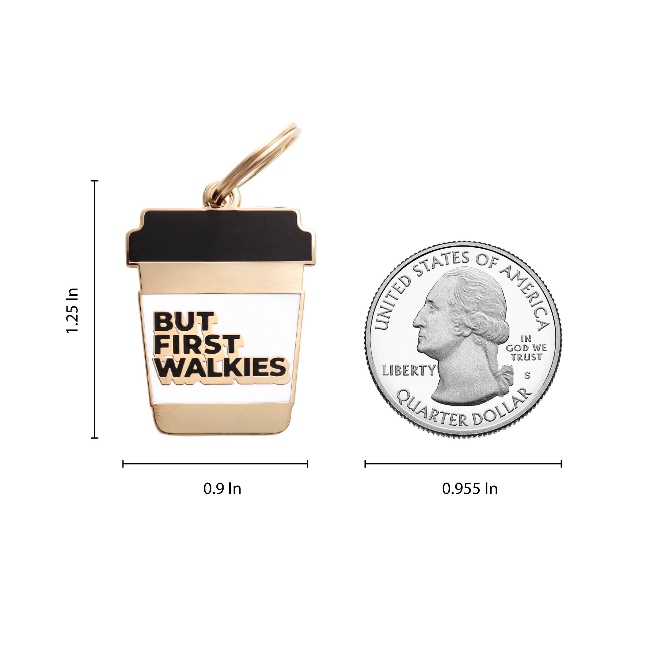 Two Tails Pet Company - Wholesale Pet Identification Tag - Dog - But First Walkies Pet ID Tag4