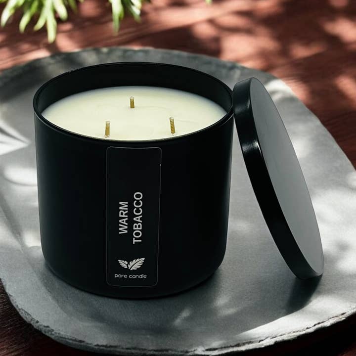 Warm Tobacco | 20-oz Soy + Coconut Wax Candle for wholesale by Pare Candle