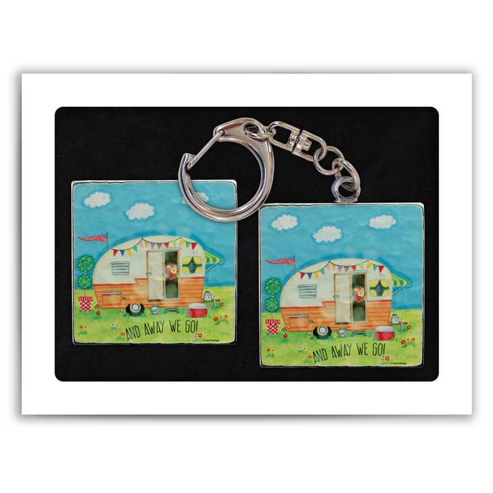 Set de clip y llavero para visera de camping para venta al por mayor de Abbey + CA Gift