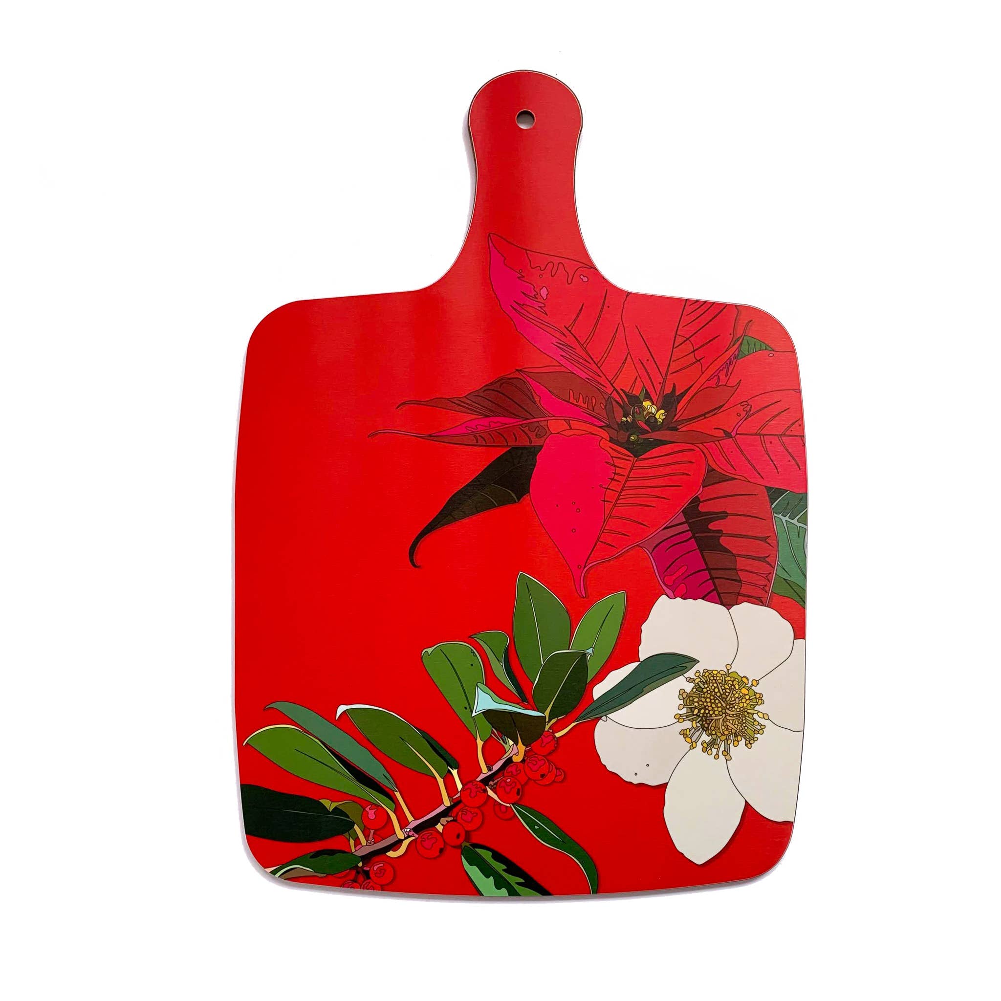 Bean and Bemble – wholesale Cheese board – Cheese Board Double Sided Large Melamine Festive Christmas Poinsettia3