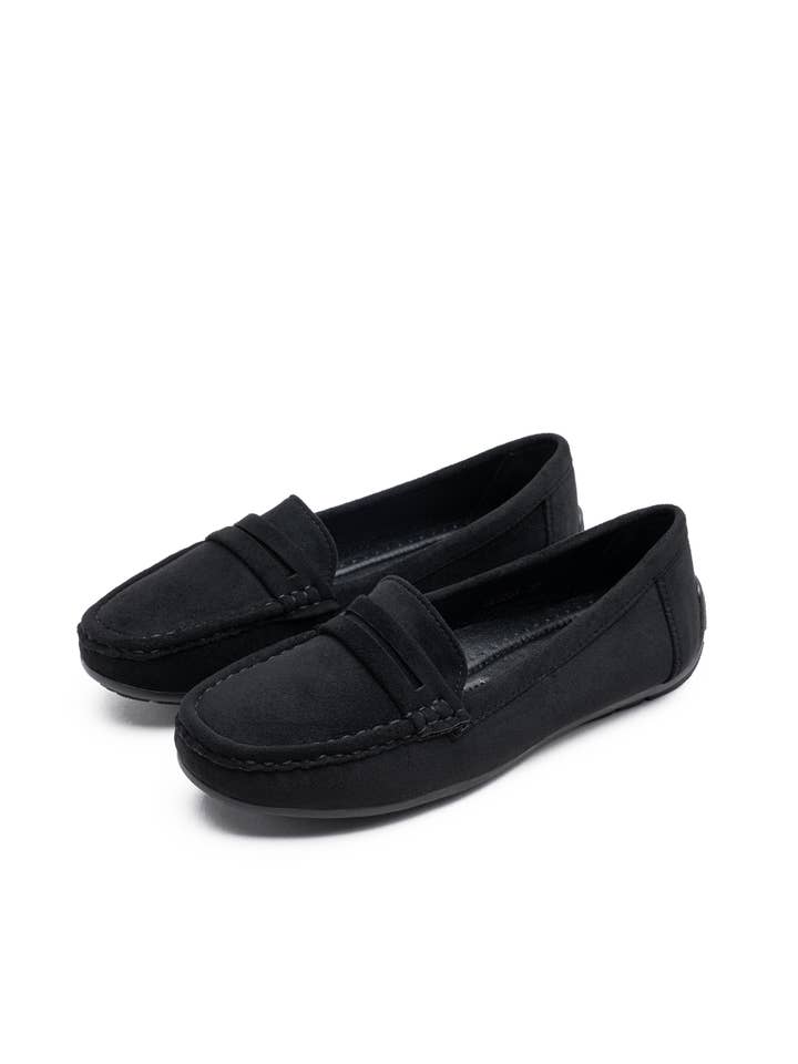 Black Loafers Moccasins Suede for wholesale on Faire1