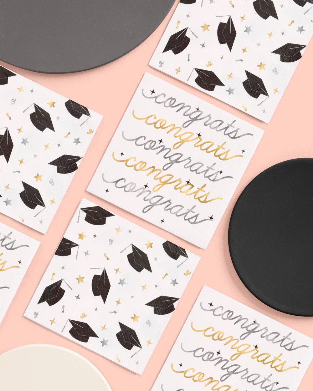 xo, Fetti - Vente Serviettes jetables - Serviettes Félicitations Diplômé, 50 serviettes en papier 3 plis pour la remise des diplômes 5x51