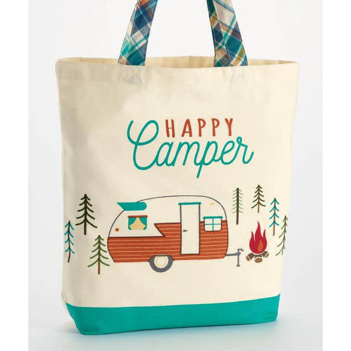 Design Imports – wholesale Bärkasse - Dam – Happy Camper Print Shoppingväskor1