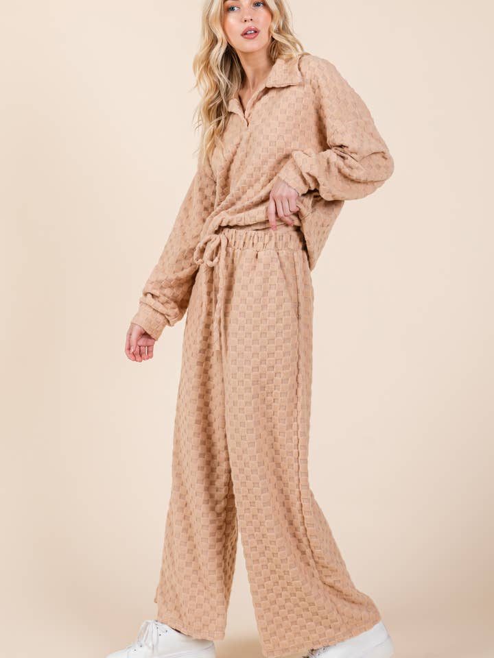 BOMBOM - Vente Pantalon – femme - PANTALON À CARREAUX DUVETEUX PA11055