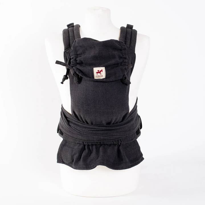 Girasol - Wholesale Baby Wrap/Sling - MySol Simple Black baby carrier, plain, black, handwoven1