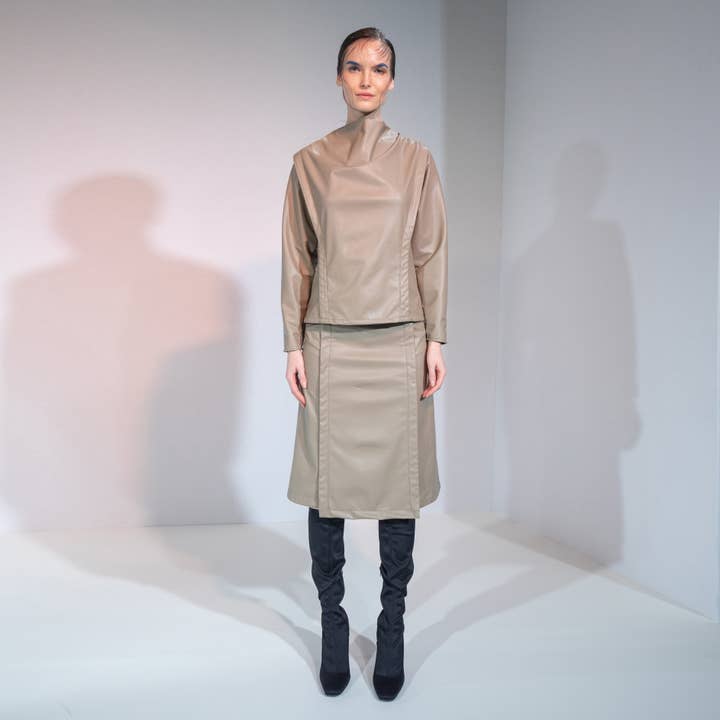 Riona Treacy - Vendita all'ingrosso Gonna - Donna - Gonna kilt in pelle vegana2