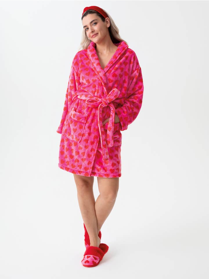 Shiraleah - Wholesale Robe - Women's - HEARTS ROBE, PINK3