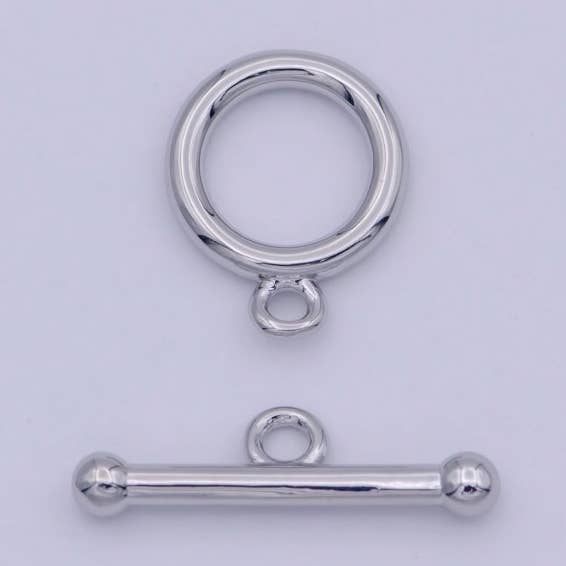Silver OT Clasp Silver Toggle Clasp for Jewelry Making Supply K-023 for wholesale by Aim Eternal
