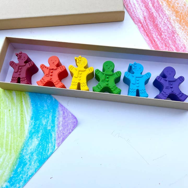 Gingerbread Kids Crayons Gift Box for wholesale by KagesKrayons