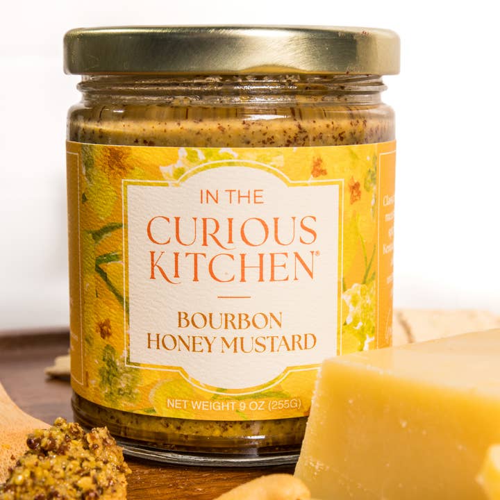 In the Curious Kitchen - Wholesale Mustard - Bourbon Honey Mustard | 9 oz. | New Packaging4