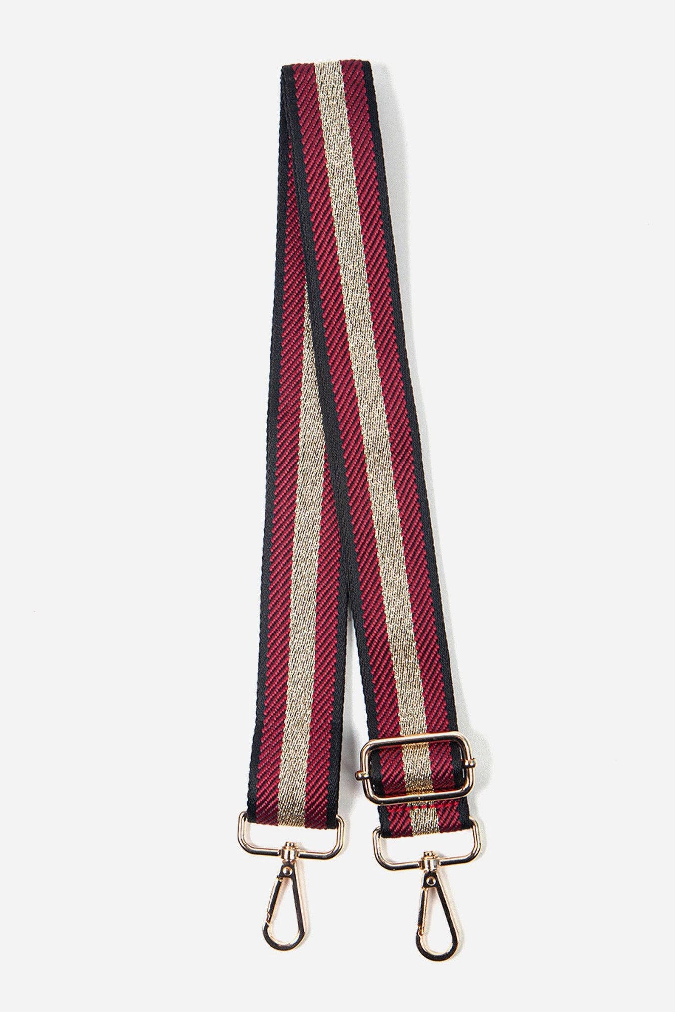 Sarta Accessories - Wholesale Bag Strap - Women's - Berry Bag Strap With Glitter Centre Stripe2