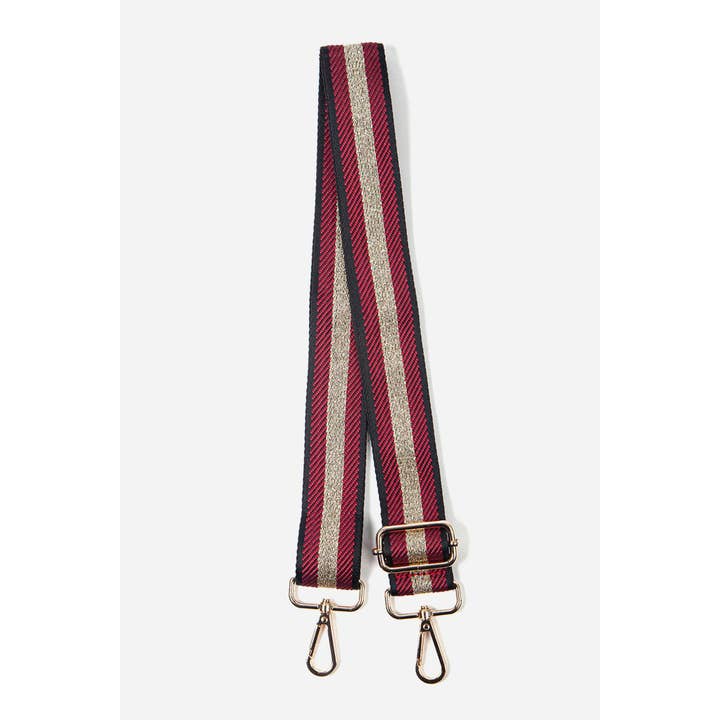 Sarta Accessories - Wholesale Bag Strap - Women's - Berry Bag Strap With Glitter Centre Stripe2