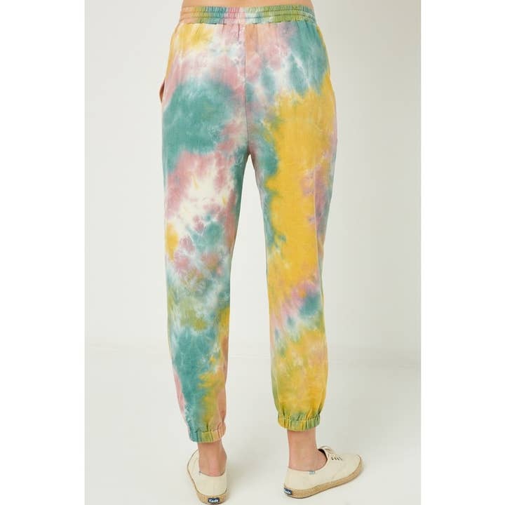 Pink Mix Womens Patch Pocket Tie-Dye Joggers for wholesale on Faire