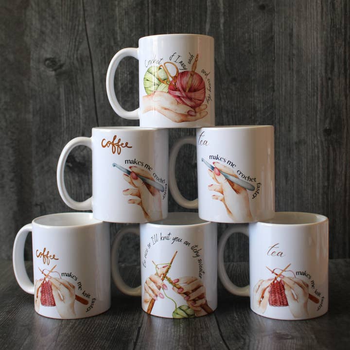 NNK Press - Wholesale Coffee Mug - Knit and Crochet Mug Set