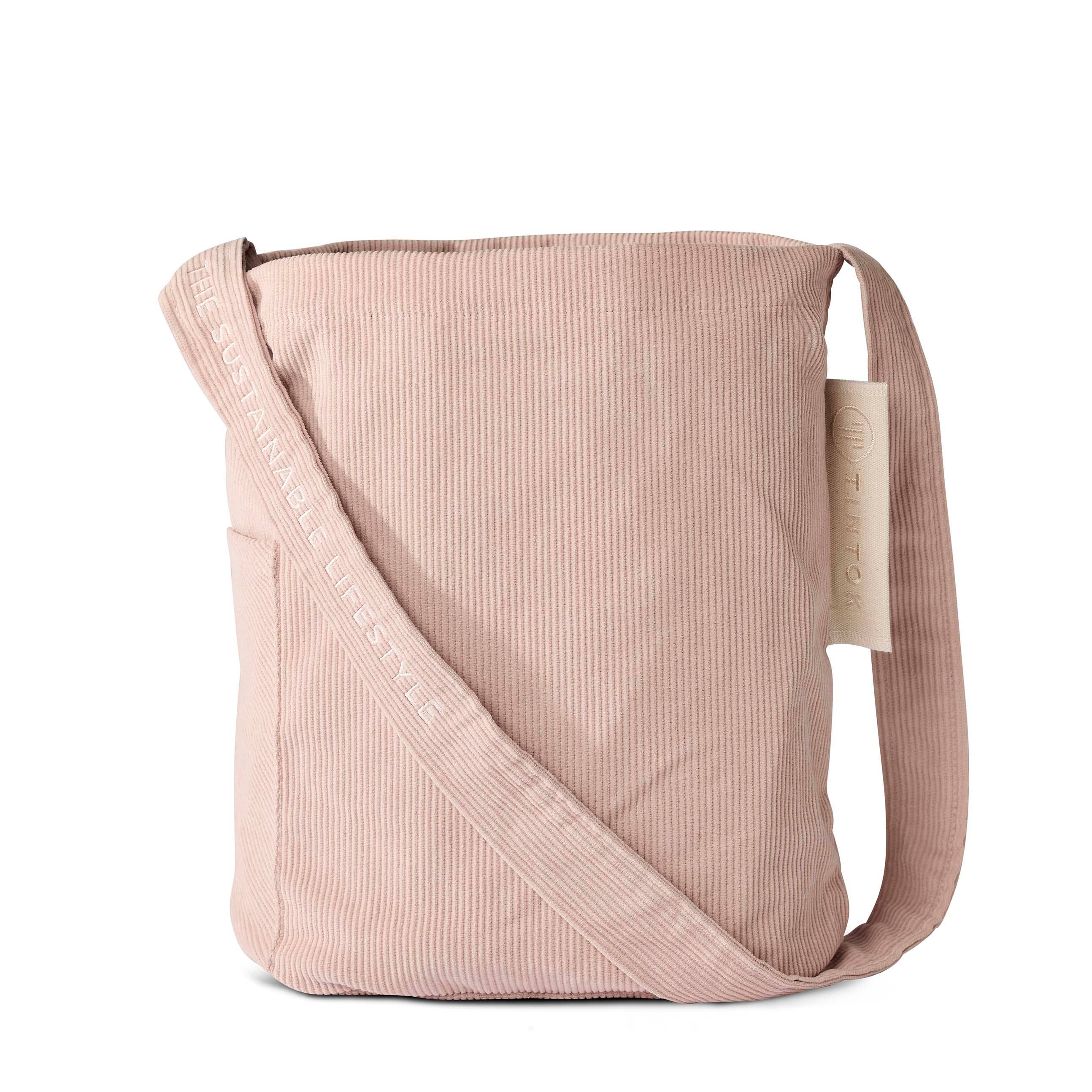 Tintok - Wholesale Crossbody Bag - Unisex - Mati Corduroy Bag - Rose 100% organic cotton5