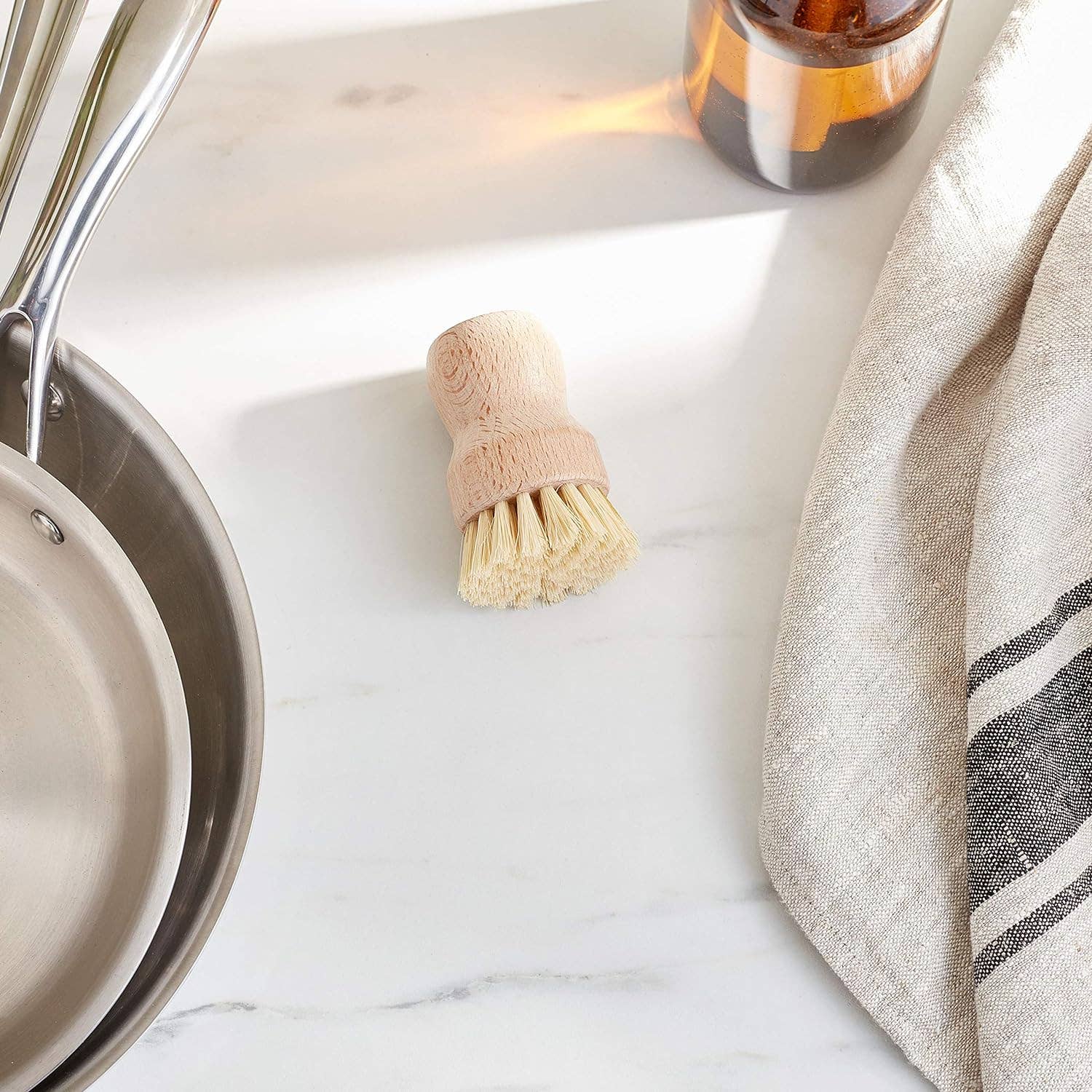 Fox Run Brands – Escova de limpeza por atacado – Pincel de prato pequeno Fox Run Natural com cerdas de fibra, 3"2