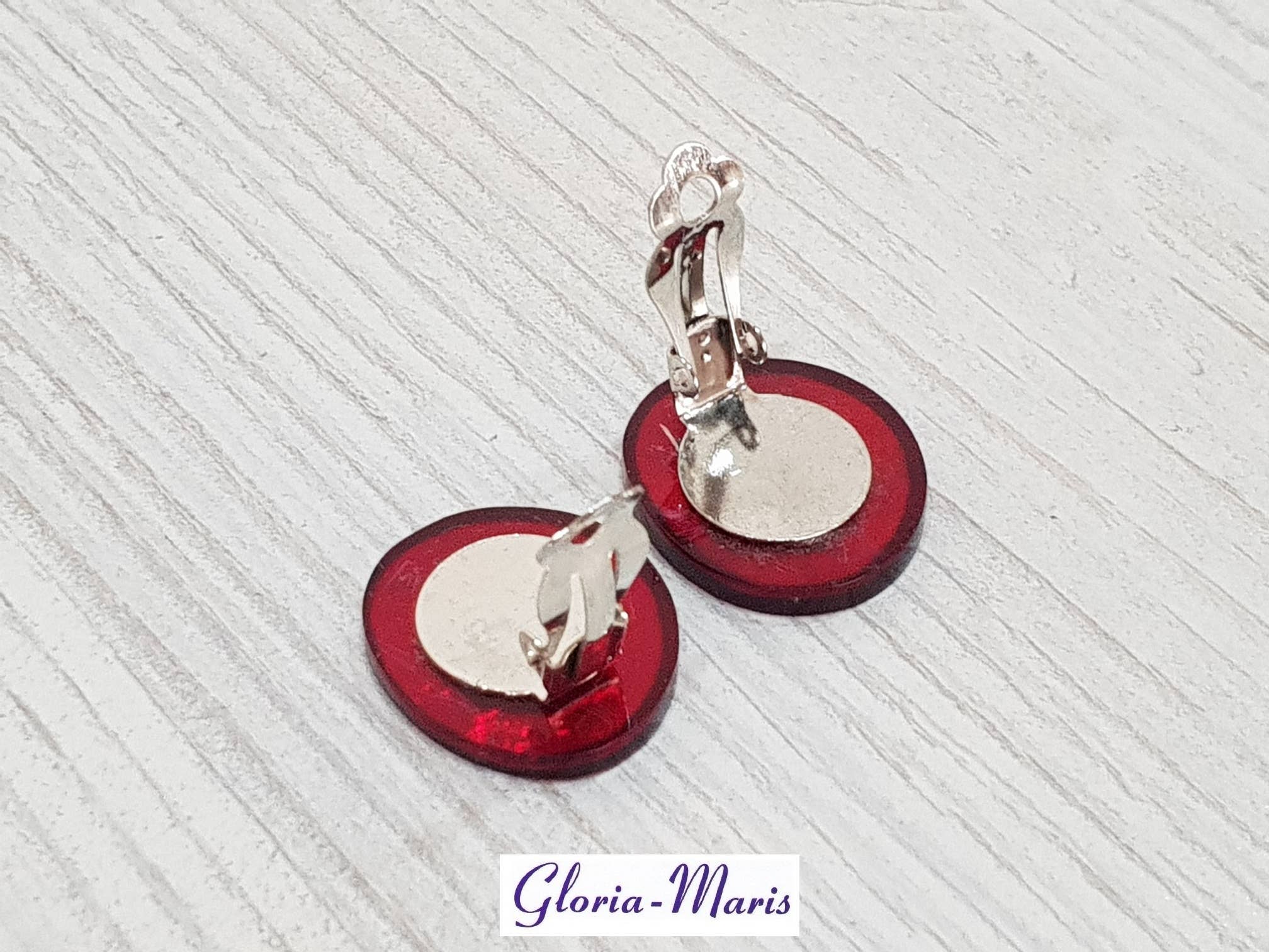 Gloria-Maris - Wholesale Clip-On Earrings - High-quality earclips made of Capiz shells 25mm/CS-00122