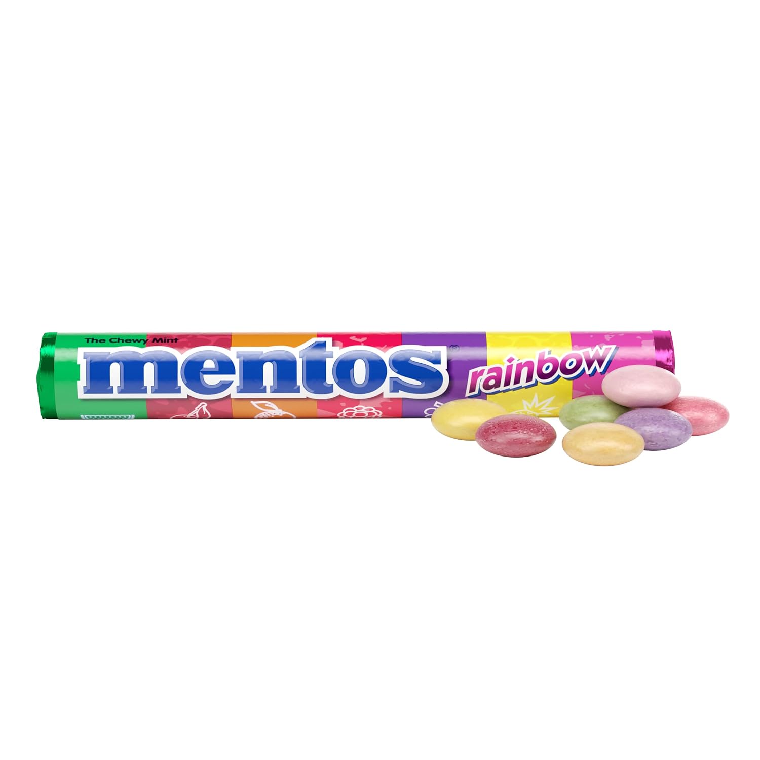 Snacky Candy - Wholesale Mints - Mentos Rolls Rainbow 1.32 oz 15 count2