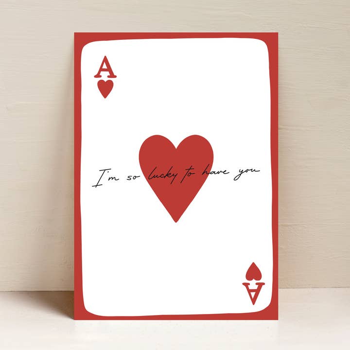 From Rosalie - Wholesale Art print - A4 Art Print -So Lucky To Have You- Cute love quote wall art0