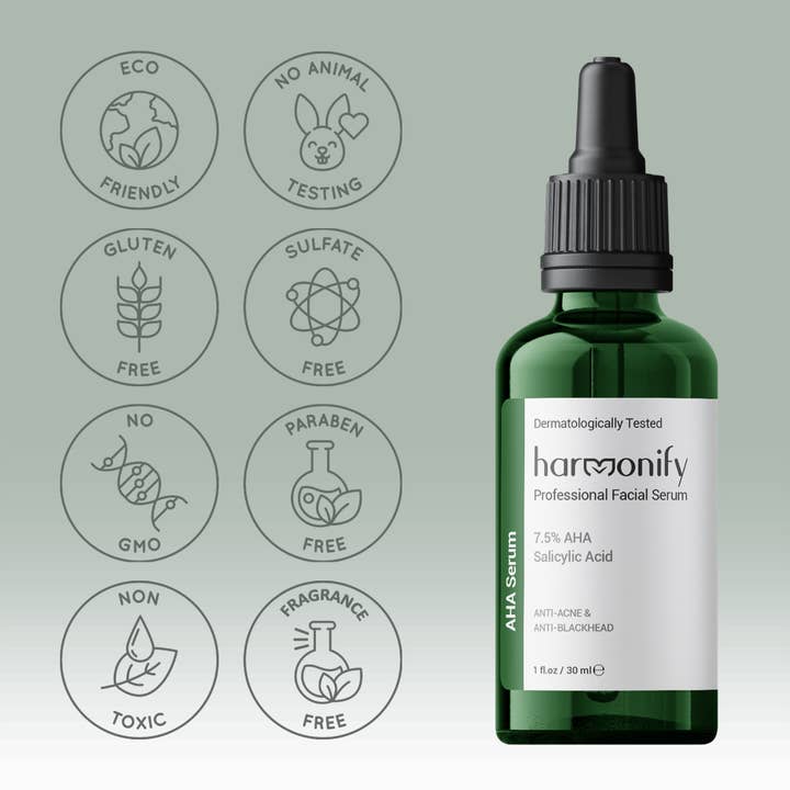HARMONIFY - Wholesale Facial Serum/Concentrate - HARMONIFY Vitamin C Facial Serum, Salicylic & Glycolic Acid