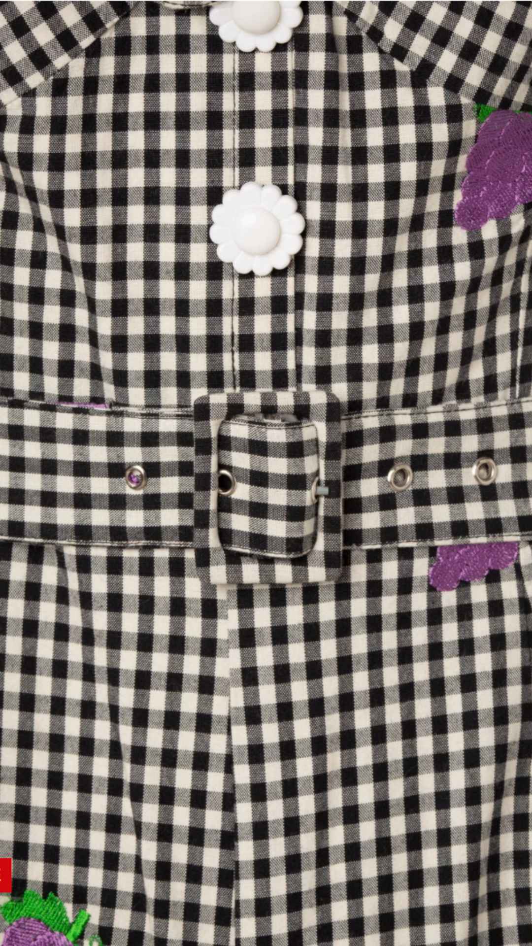 Timeless London - Vendita all'ingrosso Tutina - Donna - Tuta corta Savi in vichy con collo a halter e ricamo2