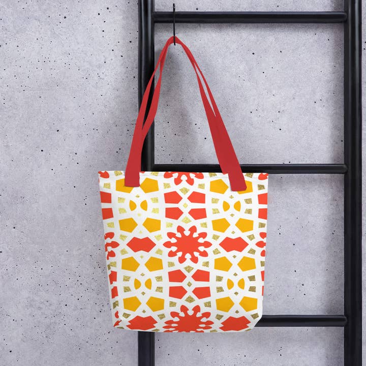 Tygväska - Geometrisk Arabesque Citrus för wholesale av The Shamal