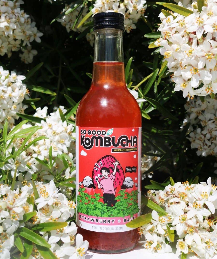 So Good Kombucha – wholesale Kombucha – So Good Kombucha- Strawberry & Basil BBE August 20251