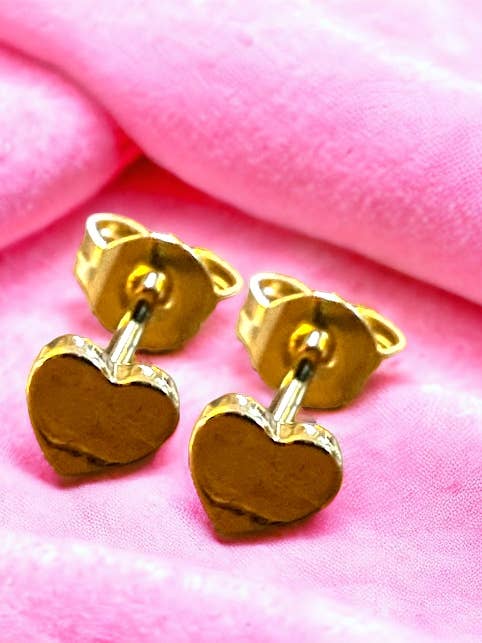 micro heart studs for wholesale by Sonya Renee Jewelry